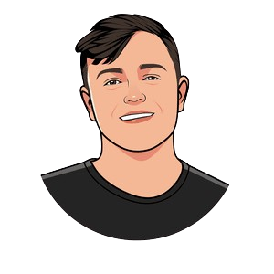 Logo of Kieran Corkin placed on the sidebar on dark mode